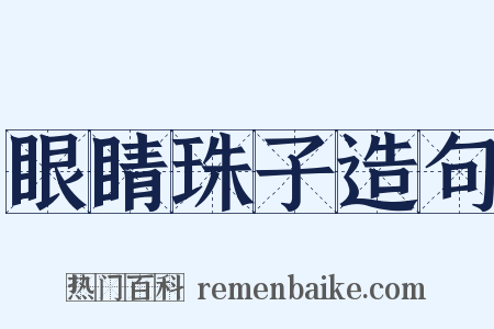 眼睛珠子造句是什么意思的图片